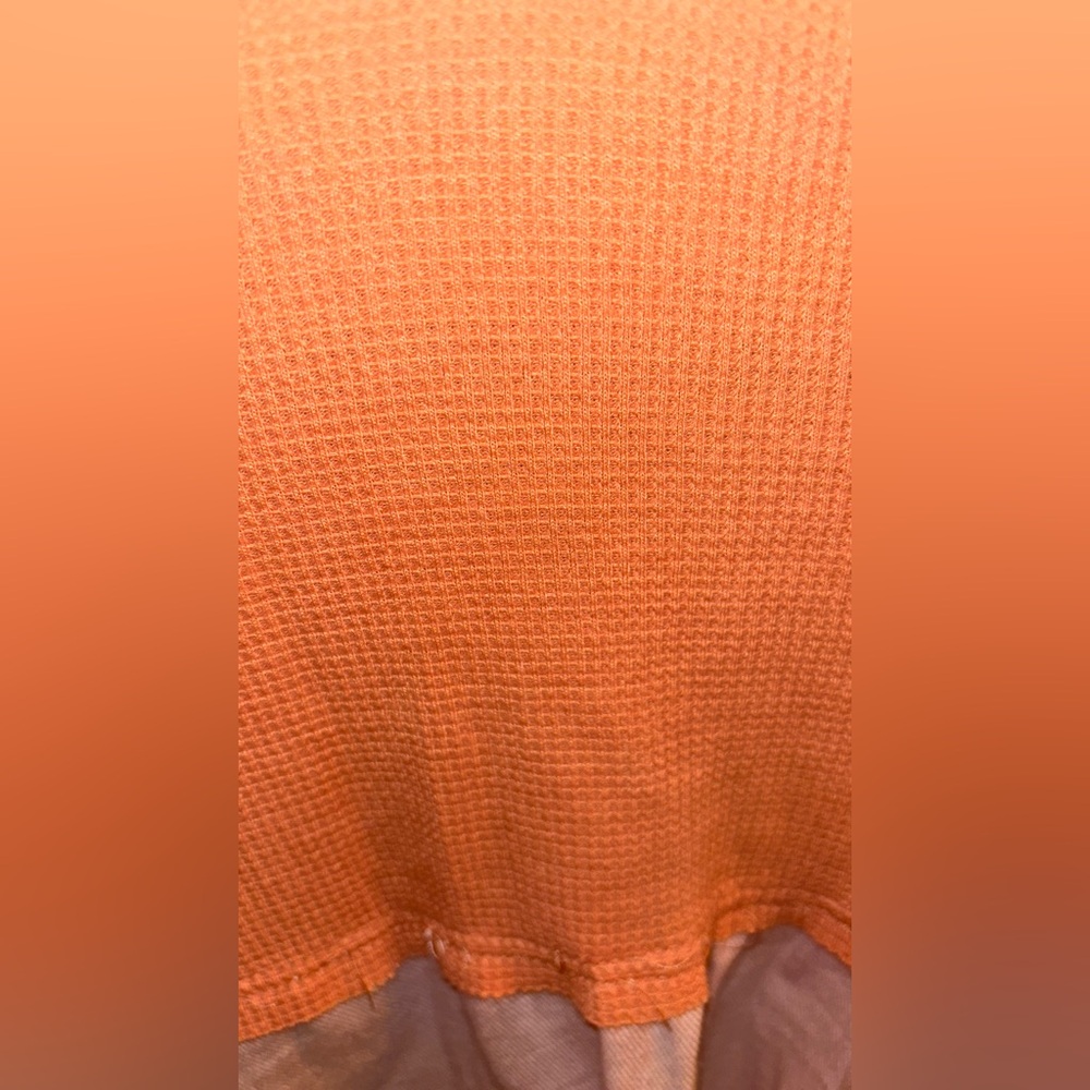 Waffle knit Chic Women's Oversized Orange and Pink Utility Jacket w/pockets - Picture 11 of 13